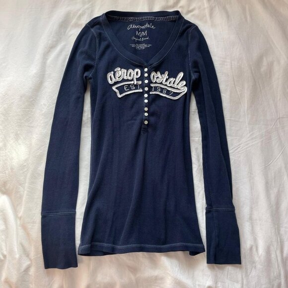 Aeropostale Embroidered Long Sleeve Top - Picture 1 of 7